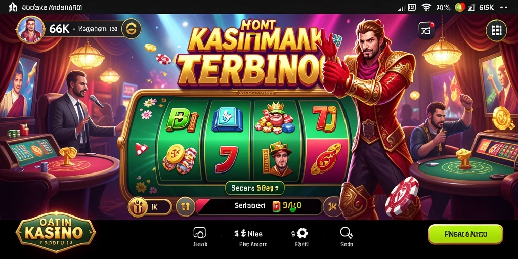 Tangkapan layar dari gameplay seru 66K yang menampilkan mesin slot.