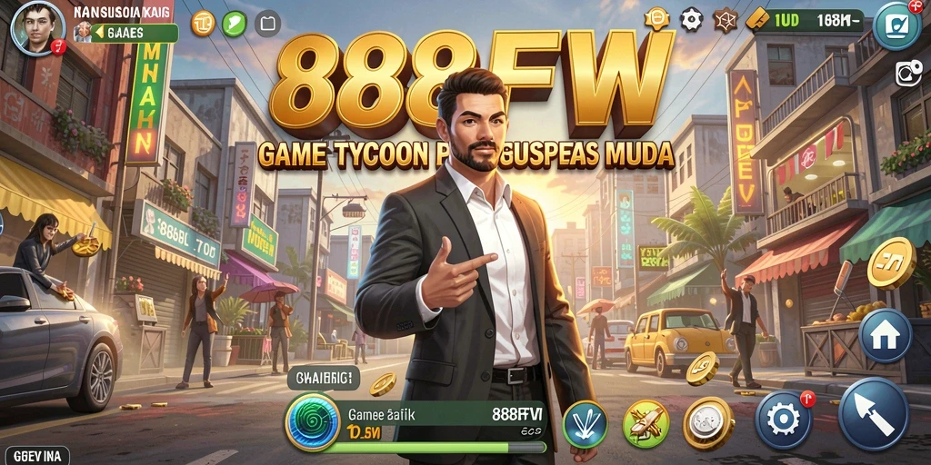 Screenshot utama menampilkan gameplay seru Tycoon di 888FW.