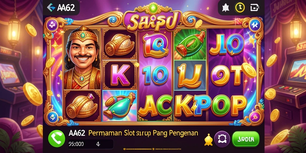 Tangkapan layar gameplay AA62 menampilkan keseruan permainan Slot yang mendebarkan.