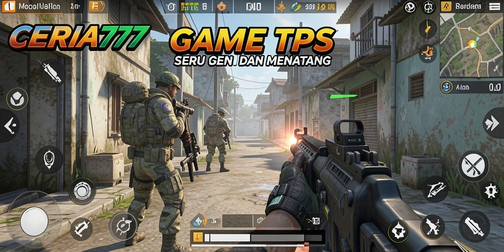 Tangkapan layar utama CERIA777 menunjukkan aksi seru dalam game TPS.
