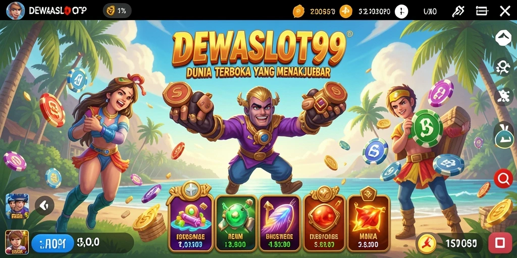 Screenshot gameplay DEWASLOT99 yang menampilkan dunia terbuka yang menakjubkan.