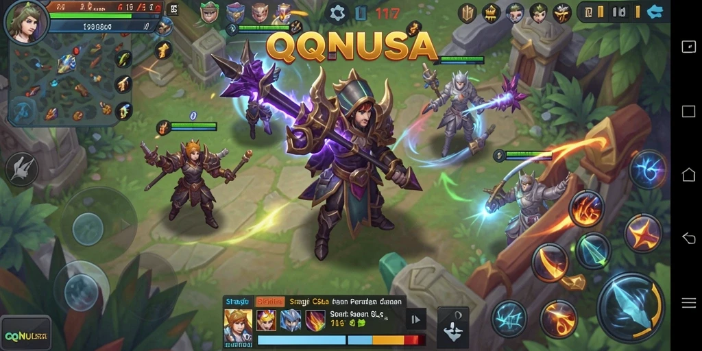 Tampilan gameplay seru di QQNUSA dengan strategi mendalam.
