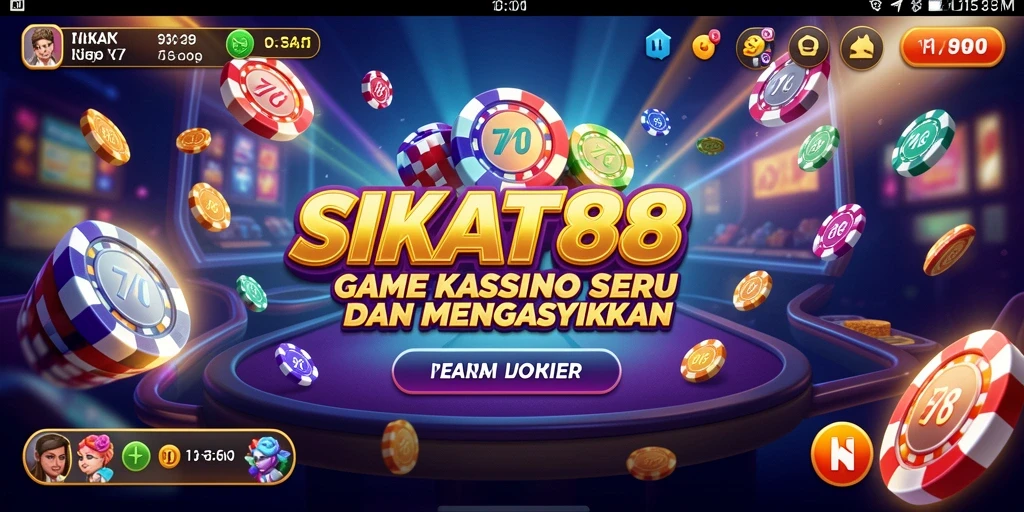 Tampilan gameplay kasino yang seru dan menggembirakan di SIKAT88.
