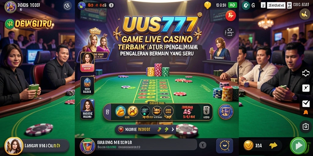 Screenshot menunjukkan gameplay seru dari UUS777 Live Casino.